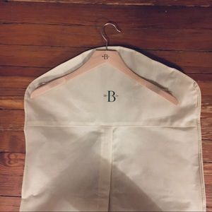 BHLDN garment bag and hanger
